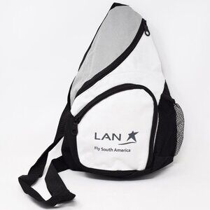 LAN Airlines Crossbody Bag Unisex Backpack Black White Fly South America Swag